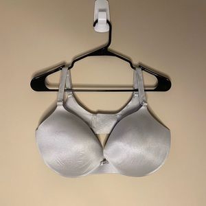 Victoria's Secret Incredible Lined Demi Bra Silver Blue Grey Gently Used 38DD